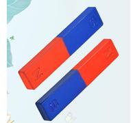Aimant De Barre Pour Étudiants, 2 Pièces/Ensemble, Outil D'Expérimentation Physique, Pôle D'Enseignement, Rouge Et Bleu, Peint N/S, Jouet Pour Enfants
