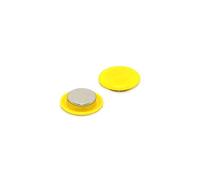 Aimant de Bureau de Planification Jaune Haute Puissance pour Réfrigérateur, Tableau Blanc, Tableau D'Affichage de 40mm dia x 11mm de Haut - Pack de 6