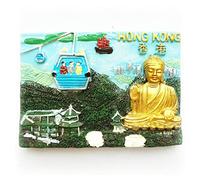 Aimant de cuisine décoré du grand Bouddha d'or de Hong Kong