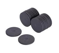 Aimant de Ferrite Y10 Pour Les Arts, L'Artisanat, la Science et Le Bricolage - 30mm dia x 3mm D'Épaisseur - 0,9kg de Traction - Pack de 20
