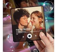 Aimant de frigo personnalisé Musique Album,Magnet frigo musicaux Peut Jouer Chanson,Photo personnalisée pour Les Amoureux Musique Ami Famille,Noël Saint Valentin Anniversaire Cadeaux (B-sans Cadre)