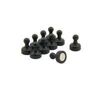 Aimant de la Quille Noire á Haute Puissance pour Réfrigérateur, Bureau, Tableau Blanc, Tableau D'Affichage 19mm dia x 25mm de Haut - Pack de 10