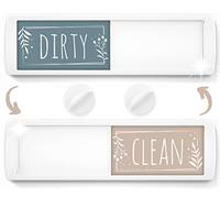 Aimant de lave-vaisselle « Clean Dirty » - Idéal pour la maison ou le bureau - Décoration agréable - Adhésifs puissants inclus pour surface non magnétique