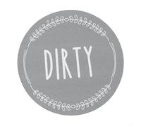 Aimant de lave-vaisselle « Clean Dirty », indicateur d'état réversible de 7,6 cm avec dos solide, outil de rappel de cycle de lavage pour la maison (gris + blanc)