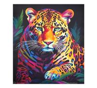 Aimant de lave-vaisselle en forme de tigre coloré - Autocollant magnétique imperméable pour réfrigérateur - Décoration d'intérieur - Décoration de cuisine - 58,4 x 66 cm