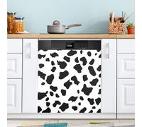 Aimant de lave-vaisselle imprimé vache pour porte avant, grand panneau décoratif en métal pour cuisine, lave-vaisselle, réfrigérateur, autocollant décoratif magnétique 58 x 66 cm