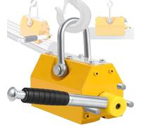 Aimant de levage avec déclencheur, force de traction 220/440/880 lb, aimant de levage permanent en acier, pour palan, grue d'atelier, bloc, planche, magnétisme sans électricité,100kg