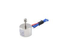 Aimant de maintien D20 mm x H15 mm, capacité de levage: 2,5kg/25N, électroaimant à ventouse, DC6V, 12V, 24V(12V)
