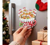 Aimant de Noël Personnalisé Famille Pain d’Épices - Magnet Frigo Acrylique avec Noms Personnalisés - Décoration Réfrigérateur Noël 2025 - Cadeau Original Famille, Amis et Proches