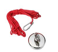 Aimant De Pãªche En Nã©Odyme 25 Mm-120 Mm 35-600 Kg Aimant De Rã©Cupã©Ration De Rã©Cupã©Ration + Corde De 10 M Pour Dã©Tecter Les Trã©Sors Mã©Talliques, 75 Mm