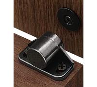 Aimant de Porte Magnétique, Sunivaca Aimant Porte Placard Puissant Loquet Magnétique en Alliage de Zinc pour Porte Coulissante de Placard, de Cuisine, Armoire, Tiroir et des Meubles, Noir Lot de 2