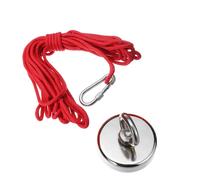 Aimant De Rã©Cupã©Ration De Rã©Cupã©Ration De Pãªche En Nã©Odyme 35-600 Kg Avec Corde De 10 M Pour Dã©Tecter Les Trã©Sors Mã©Talliques, 48 Mm