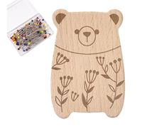 Aimant De Rangement Pour Aiguilles,Mignon Coussin À Épingles En Forme D'animal En Bois Pour La Couture | Organisateur De Clips Multi-Usages Avec Cent Épingles Pour La Confection La Couture Et Le