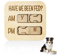 Aimant de rappel d'alimentation pour chien - Panneau « Have We Been Fed » pour chats et chiots, tableau de suivi des repas quotidiens réutilisable, indicateur de nourriture AM PM avec aimant puissant