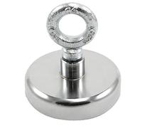 Aimant de Récupération de Ferrite Avec Boulon D'Œil M10 Pour la Pêche Aux Aimants, la Récupération, la Récupération et la Chasse Au Trésor - 80mm de diamètre x 70mm de Hauteur - 60kg de Traction