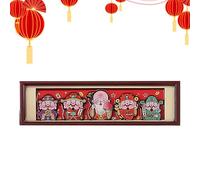 Aimant de réfrigérateur - 15 x 4,3 cm, design harmonieux réutilisable | Aimant Dieu de la richesse pour casier de maison, tableau noir en métal pour réfrigérateur, Nouvel An, cuisine