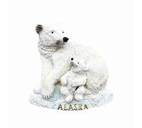 Aimant de réfrigérateur 3D Alaska USA - Souvenir d'Amérique - Cadeau souvenir - Fait à la main - Décoration de maison et de cuisine - Collection d'aimants de réfrigérateur Alaska