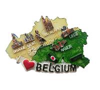Aimant de réfrigérateur 3D avec carte de la Belgique, décoration de la maison et de la cuisine, souvenir de Bruxelles Belgique