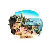 Aimant de réfrigérateur 3D Bali Indonésie - Cadeau souvenir fait à la main - Décoration de maison et de cuisine