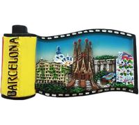 Aimant de réfrigérateur 3D Barcelone Espagne en forme de film, souvenir de voyage, décoration de la maison et de la cuisine, aimant de réfrigérateur espagnol
