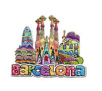 Aimant de réfrigérateur 3D Barcelone Espagne souvenir de voyage cadeau de réfrigérateur Décor magnétique Collection d'autocollants
