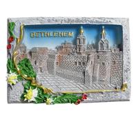 Aimant de réfrigérateur 3D Bethléem Palestine souvenir de voyage Attractions de la ville Aimant décoratif en trois dimensions pour la maison et la cuisine