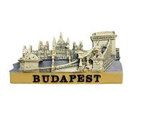 Aimant de réfrigérateur 3D Budapest Hongrie - Cadeau souvenir - Collection d'autocollants magnétiques