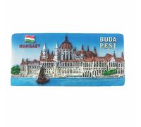 Aimant de réfrigérateur 3D Budapest Hongrie - Décoration souvenir - Collection d'autocollants magnétiques