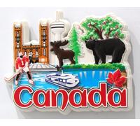 Aimant de réfrigérateur 3D CANADA - Cadeau de voyage - Décoration de vacances - Toronto Vancouver Vacances