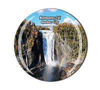 Aimant de réfrigérateur 3D Canada Montmonency Fall Quebec Souvenir en verre de cristal souvenir de voyage collection cadeau maison cuisine décoration