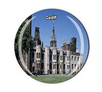 Aimant de réfrigérateur 3D Cardiff Pays de Galles - Souvenir de voyage - Cadeau de collection pour la maison ou la cuisine