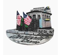 Aimant de réfrigérateur 3D Charlie Berlin Allemagne - Décoration de maison et de cuisine - Cadeau touristique