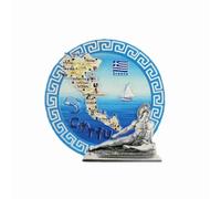 Aimant de réfrigérateur 3D Corfu Grèce - Souvenir de voyage - Cadeau de réfrigérateur - Collection artisanale