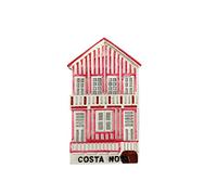 Aimant de réfrigérateur 3D Costa Nova Aveiro Portugal en résine, fait à la main, collection de décoration pour la maison et la cuisine