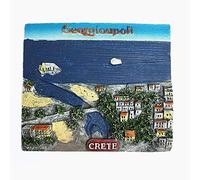 Aimant de réfrigérateur 3D Crète Grèce souvenir de voyage collection cadeau décoration maison et cuisine autocollant magnétique pour réfrigérateur