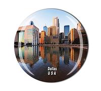 Aimant de réfrigérateur 3D Dallas Amérique en verre de cristal souvenir de voyage souvenir collection cadeau maison cuisine décoration