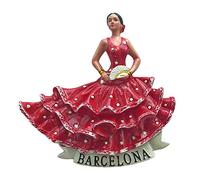 Aimant de réfrigérateur 3D Danseuse de flamenco Barcelone Espagne Autocollant de voyage Souvenirs en résine Décoration de maison et de cuisine Aimant de réfrigérateur Espagne de Chine