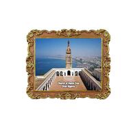 Aimant de réfrigérateur 3D de l'Église de Santa Cruz Oran Algérie souvenir de voyage décoration de réfrigérateur magnétique autocollant Craft Collection
