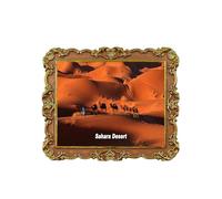 Aimant de réfrigérateur 3D du désert du Sahara Algérie - Souvenir de voyage - Décoration de réfrigérateur - Autocollant magnétique - Collection artisanale