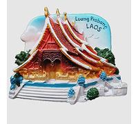 Aimant de réfrigérateur 3D du Musée du Palais royal Luang Prabang Laos - Cadeau souvenir - Décoration de maison et de cuisine - Luang Prabang Laos