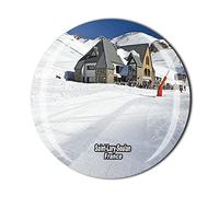 Aimant de réfrigérateur 3D en cristal Saint Lary-Soulan - Souvenir de touriste - Collection cadeau - Pour réfrigérateur