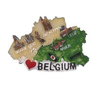 Aimant de réfrigérateur 3D en forme de carte de la Belgique - Décoration de maison et de cuisine - En résine