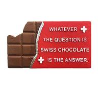 Aimant de réfrigérateur 3D en forme de chocolat suisse - Souvenir de voyage - Collection cadeau - Décoration de cuisine - Autocollant magnétique - Aimant de réfrigérateur suisse