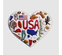 Aimant de réfrigérateur 3D en forme de cœur pour décoration de maison et cuisine américaine