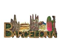 Aimant de réfrigérateur 3D en forme de lettres de Barcelone - Collection souvenir de voyage - Décoration de maison et de cuisine - Aimant de réfrigérateur en provenance de Chine