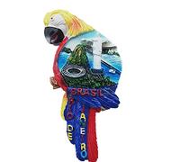 Aimant de réfrigérateur 3D en forme de perroquet du Brésil de Rio de Janeiro