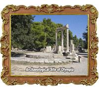 Aimant de réfrigérateur 3D en forme de site archéologique d'Olympie Grèce
