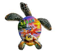 Aimant de réfrigérateur 3D en forme de tortue de mer Sabah Malaisie