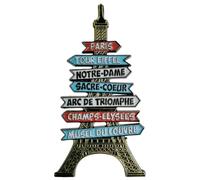 Aimant de réfrigérateur 3D en métal fait à la main Motif Paris France