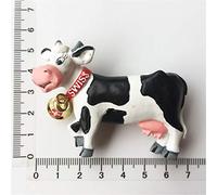 Aimant de réfrigérateur 3D en résine fait à la main avec clochette de vache suisse